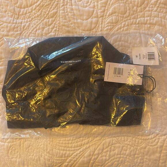 WeWoreWhat Polo Bra Crop Top Blue Medium NWT - Picture 9 of 12